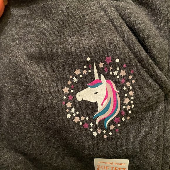 Kohl's Jumping Bean Unicorn Fleece Joggers, Size 7 - Picture 3 of 3
